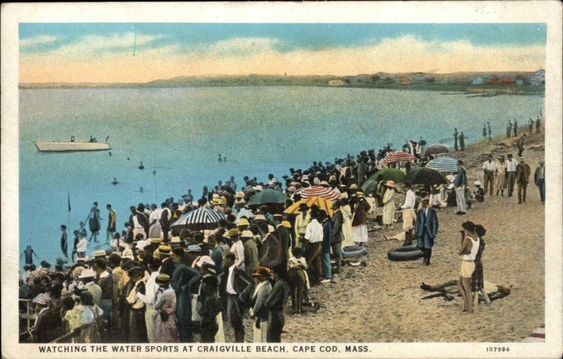 Cape Cod MA Massachusetts Craigville Beach  c1900-20s Vintage Postcard