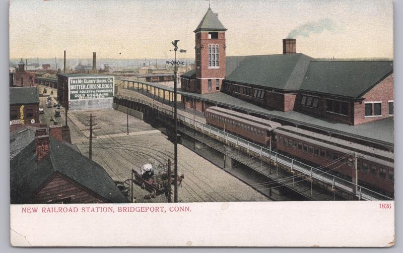 Bridgeport, Conn., New Railroad Station The McElroy Bros. Butter/Cold Storage-