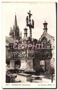 Old Postcard Guimiliau Finistere Calvary sixteenth