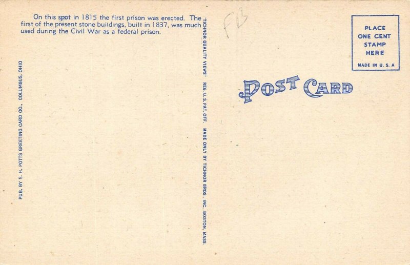 LP82 Columbus Ohio Postcard Prison Penitentiary