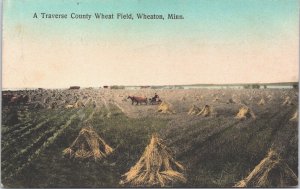 USA A Traverse County Wheat Field Wheaton Minnesota Advertising Postcard 09.45