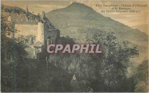 Old Postcard 250 Dauphin Castle of Uriage and the mountain of the four lords ...