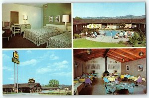 Motel Rosa Rustic Luxury Santa California Postcard Vintage Chrome Ca Western 