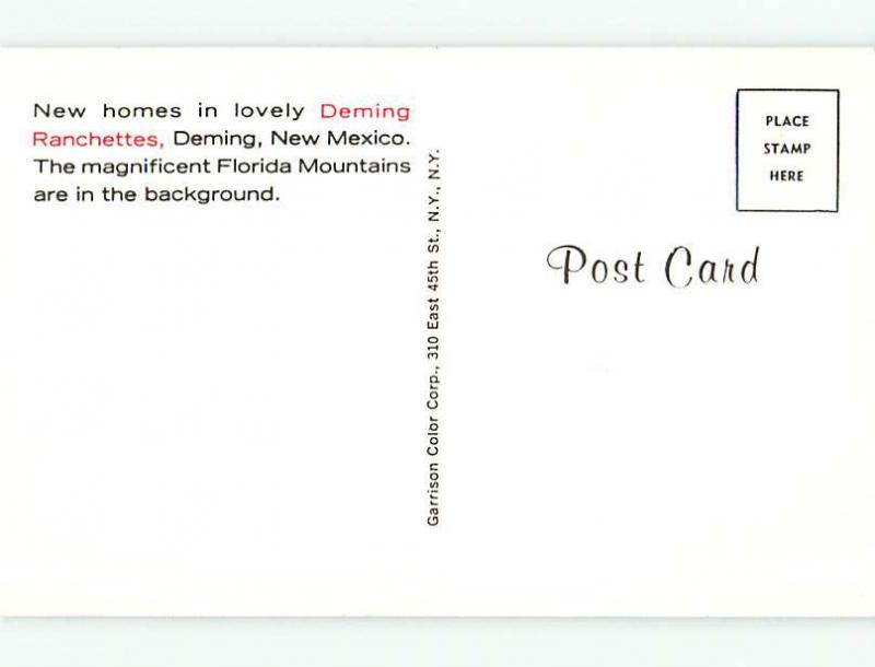 Unused Pre-1980 RANCHETTE HOMES WITH SIGN Deming New Mexico NM t3845-12