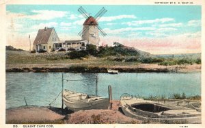 Vintage Postcard 1928 Quaint Scene on Herring River Cape Cod Massachusetts MA