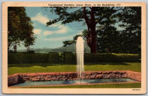 Lenox Massachusetts 1955 Postcard Tanglewood Gardens in the Berkshires