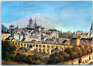Postcard - D'après une gravure ancienne - Lausanne, Switzerland