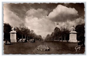 Paris France Avenue Des Champs-Elysees RPPC Real Photo Postcard