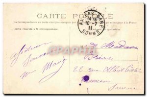 Old Postcard Flixecourt The castle Entree d & # 39honneur