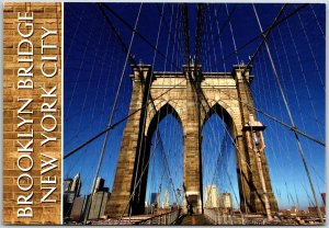 Brooklyn Bridge New York City Oldest Suspension Bridges in US Postcard