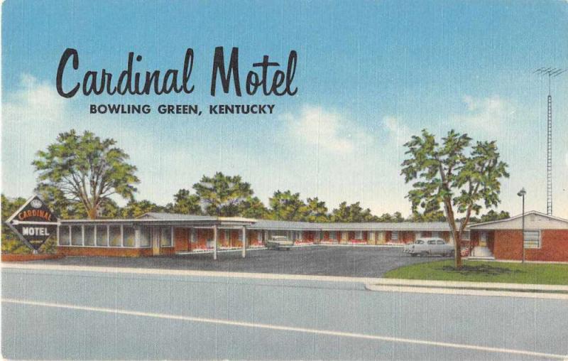 Bowling Green Kentucky Cardinal Motel Antique Postcard J52859
