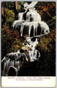 Lower Falls Shasta Springs California c1910 Postcard Road Of A Thousand Wonders