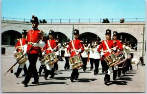 VINTAGE POSTCARD THE DRUMS OF OLD FORT HENRY LOCATED KINGSTON ONTARIO CANADA