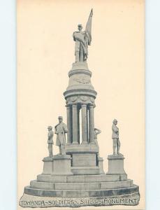Pre-1907 MONUMENT Towanda Pennsylvania PA A2133