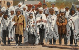 F49/ Native American Indian Postcard c1910 North Vancouver B.C. Canada Chiefs 9