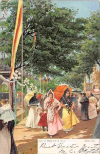 En el Real de la Feria At the Fair Sevilla Seville Spain 1907 postcard