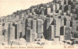 uk48442 lord antrims parlour giants causeway northern ireland real photo uk