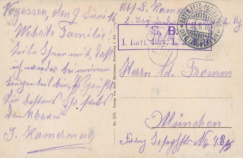 France Drei Aehren Trois Epis Grand Hotel 1916