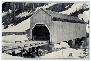 Alaska's Only Covered Bridge Winter Scene Hyder AK Vintage Unposted Postcard 