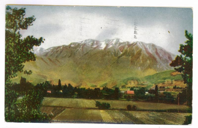 Ogden to Sandy, Utah 1927 used Postcard, Mount Timpanogos