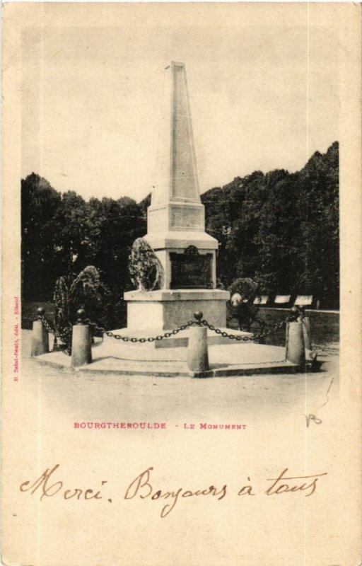 CPA BOURGTHEROULDE - Le Monument (477987)