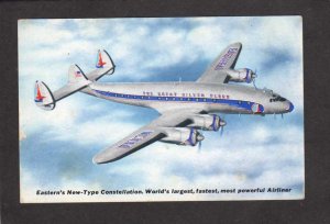 Eastern Airline Air Line Airplane Plane Silver Fleet Constellation Postcard