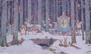 Fantasy Christ Child Angels  A/S Madlener Vintage Christmas Postcard German