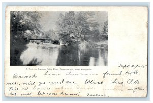 1905 A View in Salmon Falls River Somersworth NH Pittsford Mills VT PMC Postcard 