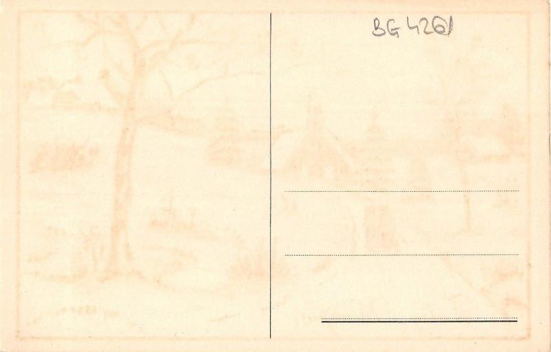 BG4262 bell fir branch  neujahr new year germany   greetings