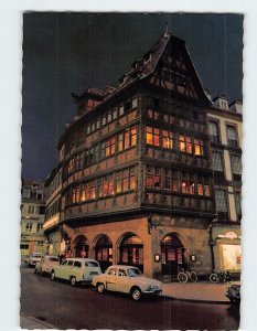 Postcard Le Maison Kammerzell, La Nuit, Strasbourg, France