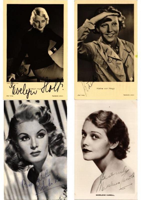 CINÉMA MOVIE FILM STARS FEMMES (Female) with AUTOGRAPHS 43 CPA