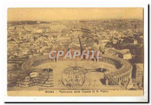 Italy Italia Roma Postcard Old Panorama dalla Cupola di Pietro S