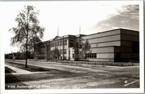 RPPC High School, Anchorage AK Vintage Postcard K31