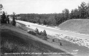 CADILLAC MANISTEE MICHIGAN 1940s Coley Bridge M55 RPPC real photo postcard 3304