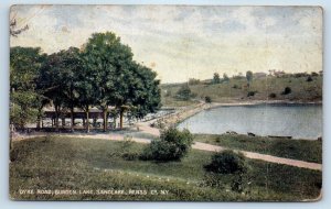 1913 Renss New York NY Vintage Postcard Dyke Road Burden Lake Sandlake Posted
