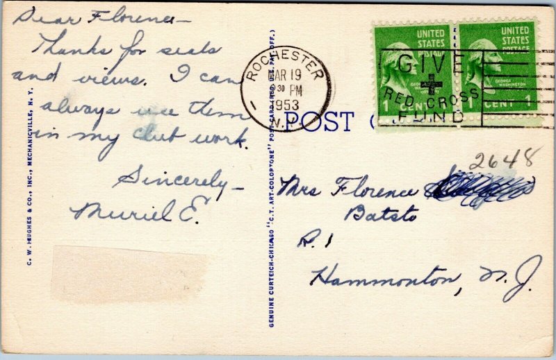 postcard large letter - Greetings from Vermont  - Curt Teich