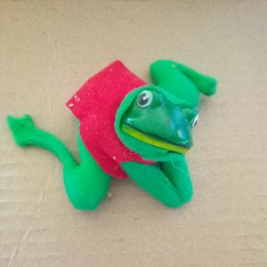 Vintage Frog Clip On Toy Pencil Topper Hugger