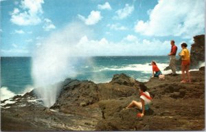 Postcard Hawaii - The Blow Hole on windward Oahu