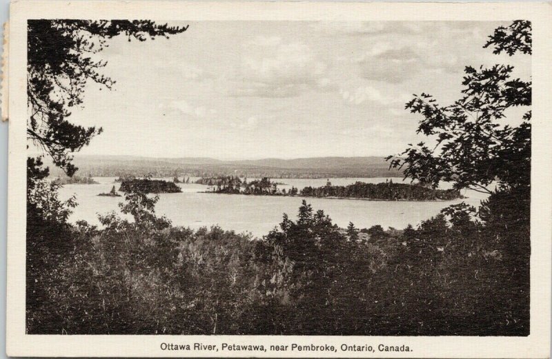 Ottawa River Petawawa near Pembroke Ontario c1933 RPO Postcard G40