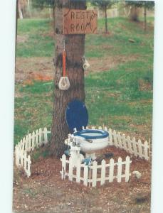 Pre-1980 Comic PORCELAIN TOILET BY THE TREE AC0262