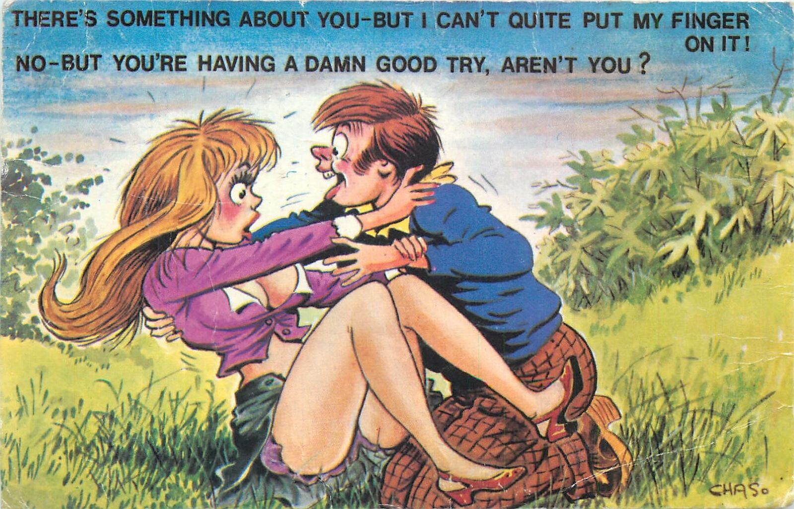 Bamforth Comic Series Postcard There S Something About You HipPostcard