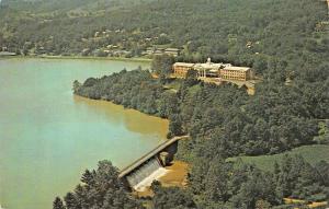 LAKE JUNALUSKA NORTH CAROLINA ~AIR VIEW~METHODIST ASMBLY~1971 POSTMARK POSTCARD