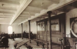 SS Titanic Ship Gymnasium Real Photo Postcard