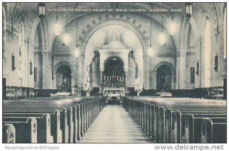 Massachusetts Milford Interior Of The Sacred Heart Of Jesus Church Artvue