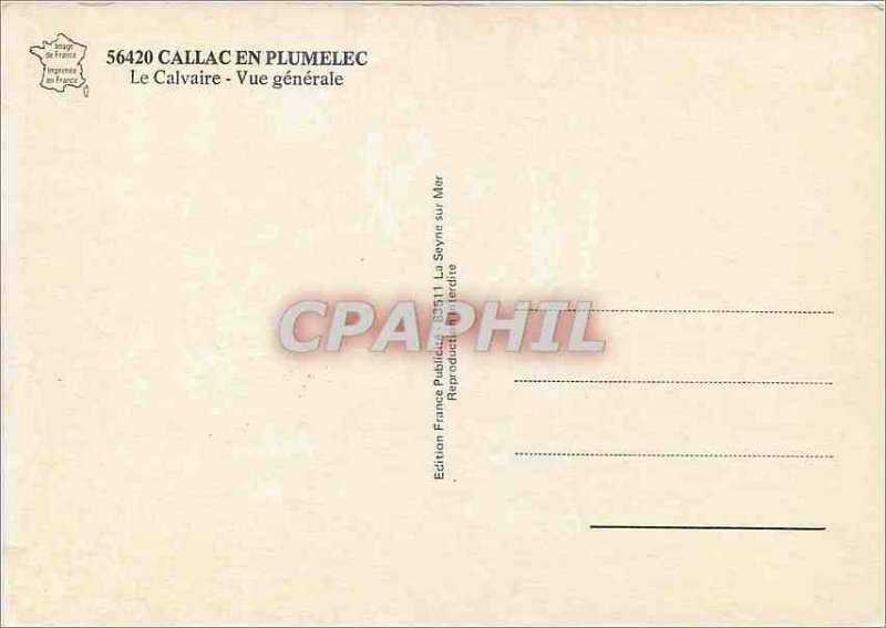 Postcard Modern Callac in Plumelec Calvary general view