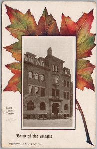 Toronto Ontario Labor Temple Canada Bridgeburg RPO Postcard H82 as is