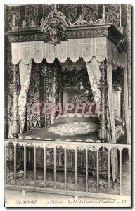 Old Postcard Chambord castle Chambord Count of bed