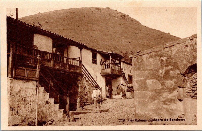 postcard Las Palmas, Spain - Bandama Caldera
