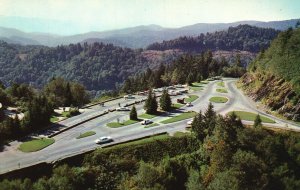 Air View Of New Found Gap Great Smoky Mountains National Park, Vintage Postcard