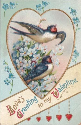 Valentine's Day With Love's Greeting With Beautiful Heart 1911